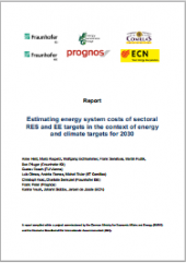 Estimating energy system costs of sectoral RES and EE targets in the context of energy and climate targets for 2030